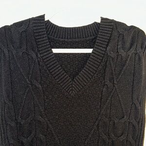 Black Cable Knit Sweater